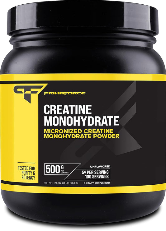 500g Primaforce Micronized Creatine Monohydrate Powder - Boost Muscle Strength & Performance - 1.1lb
