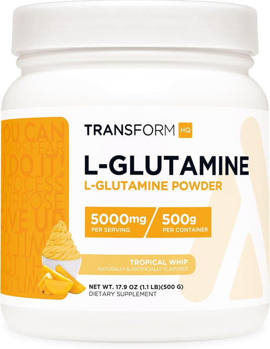 500g Tropical Whip L-Glutamine Powder by TransformHQ - Gluten Free, Non-GMO Formula