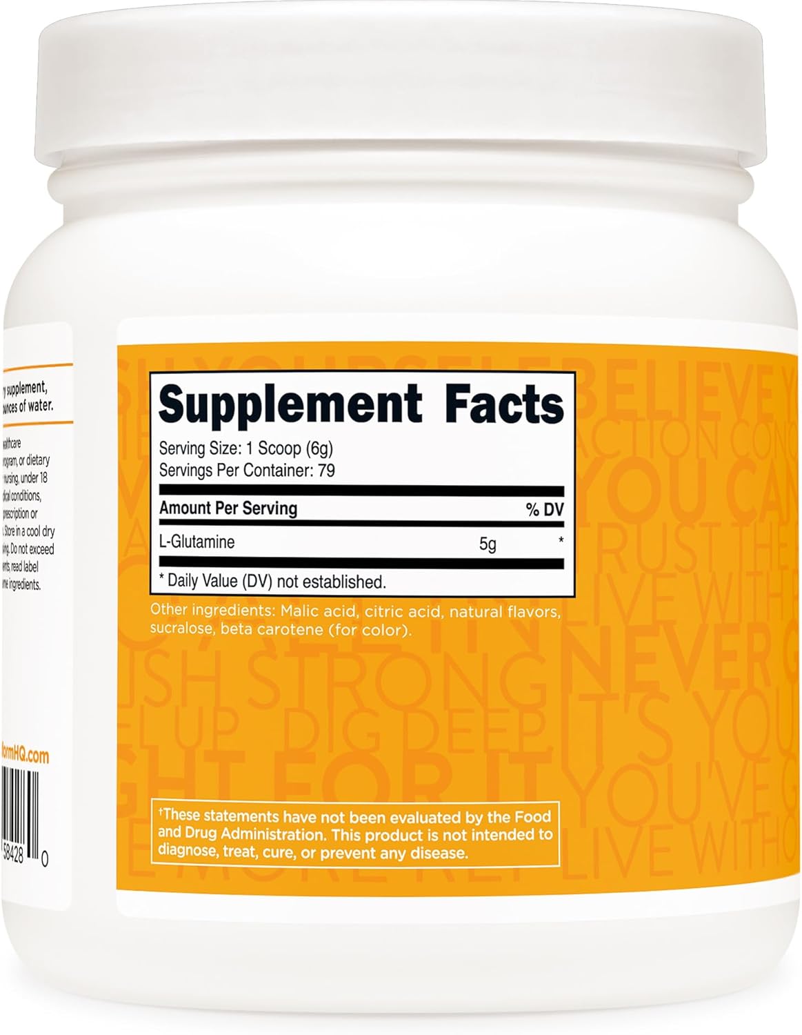 500g Tropical Whip L-Glutamine Powder by TransformHQ - Gluten Free, Non-GMO Formula