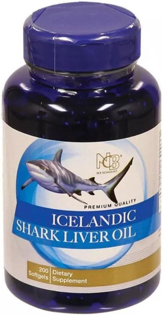500mg 200 Softgels of Icelandic Shark Liver Oil - Single Pack