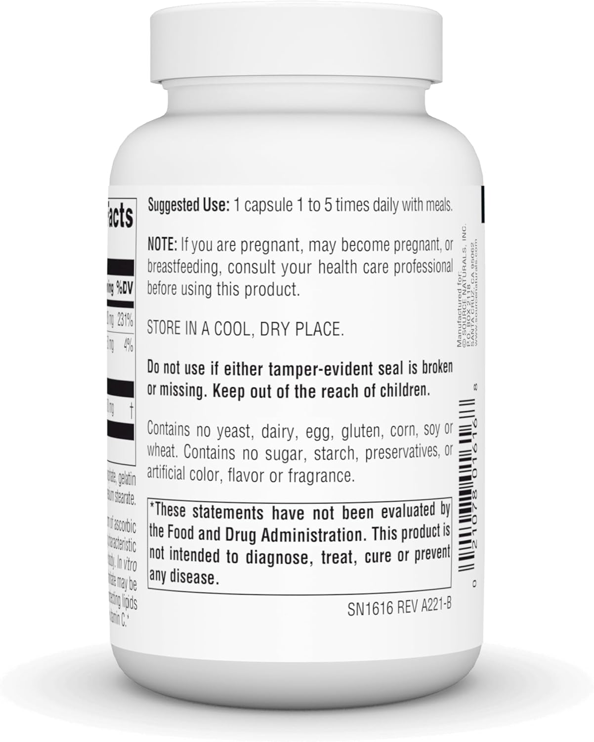 500mg Ascorbyl Palmitate Capsules - Source Naturals - 90 Count