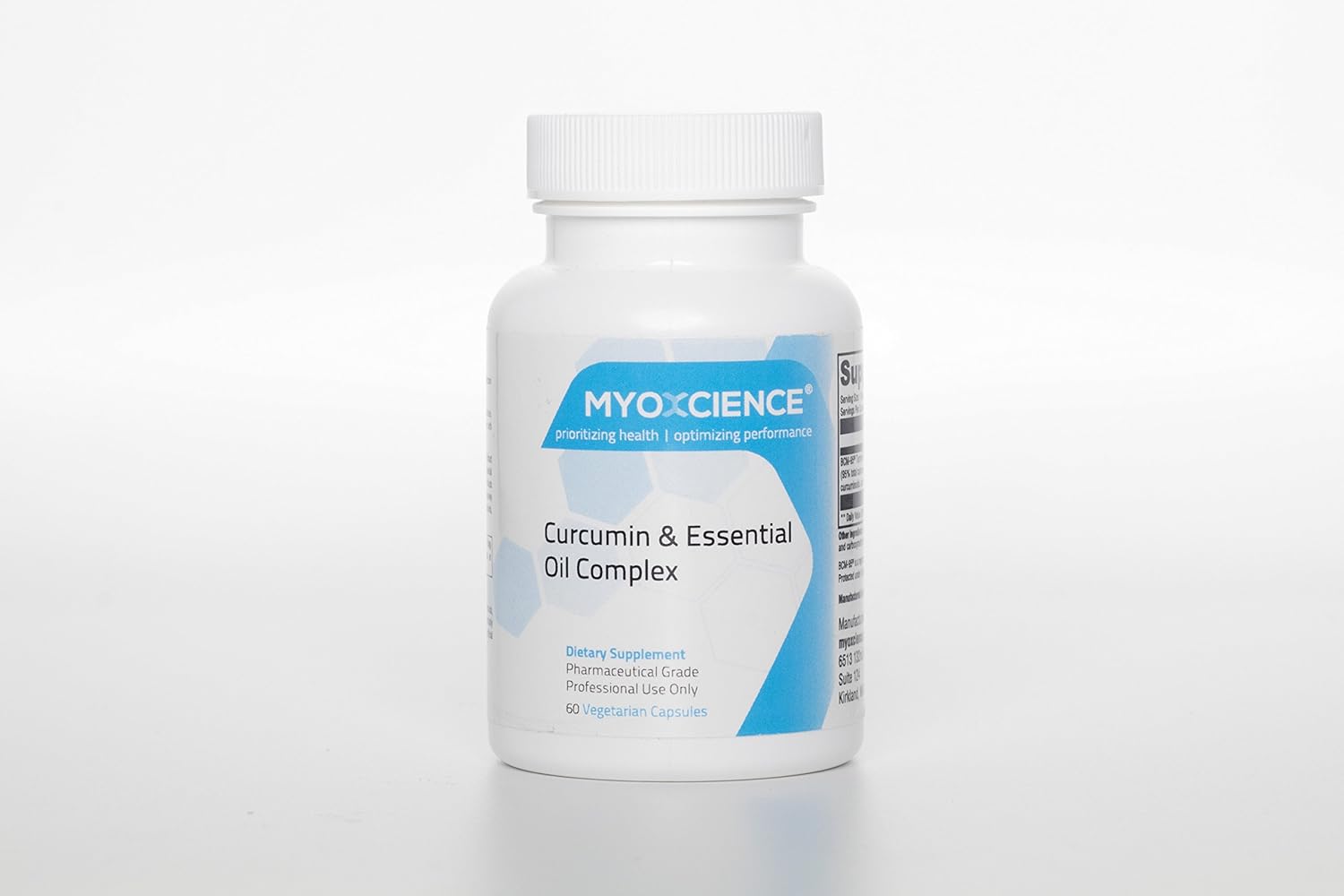 500mg BCM-95 Curcumin & Essential Oil Complex with Volatile Oils for Enhanced Absorption | MYOXCIENCE