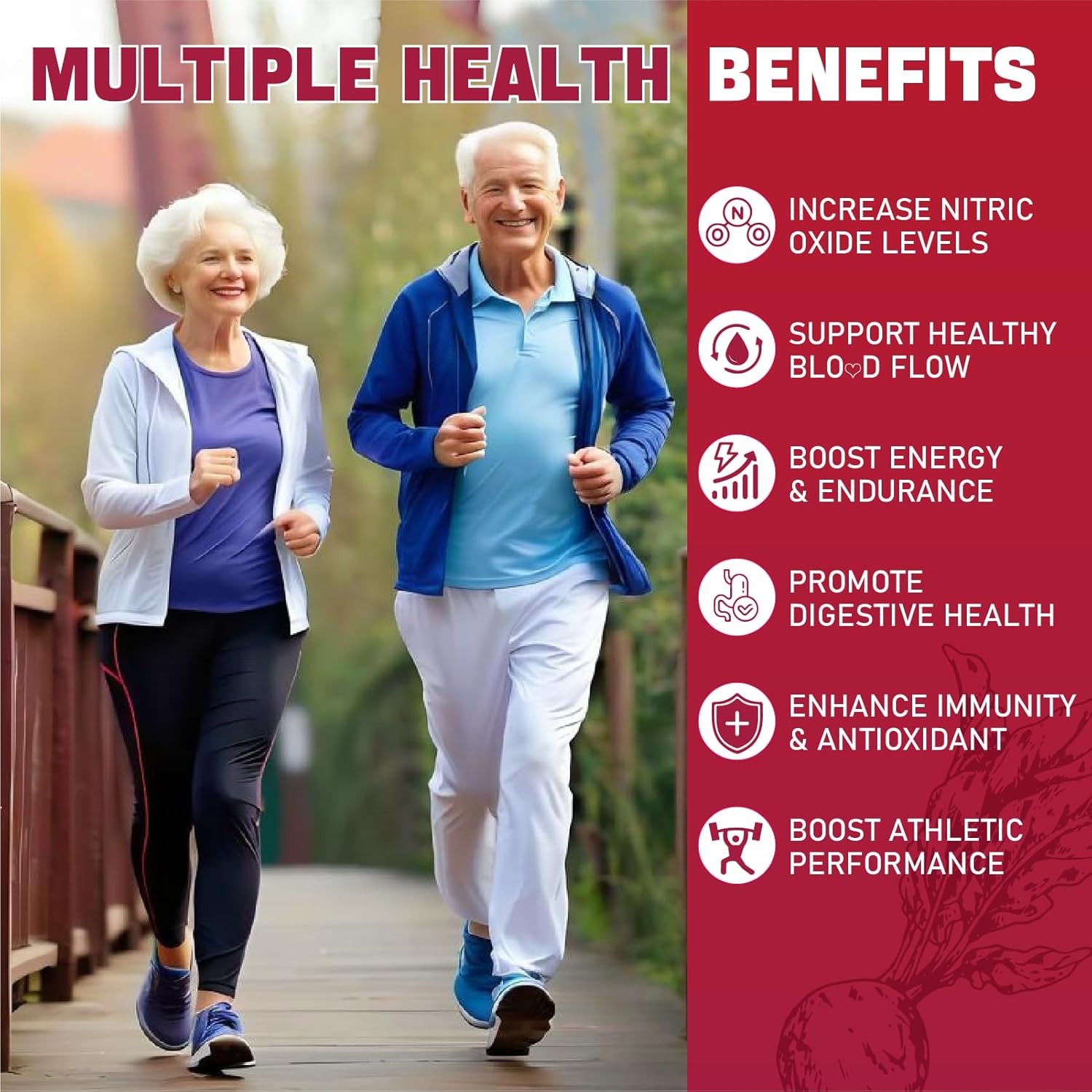 500mg Beet Root Gummies with CoQ10, Grape Seed & Vitamin C - Sugar Free Antioxidant & Energy Support for Men & Women