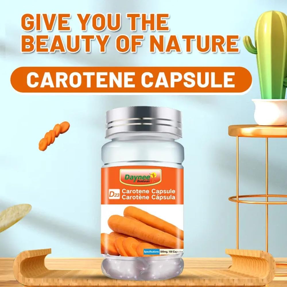 500mg Beta Carotene Soft Capsule for Healthy Skin and Eyes - 100 Count