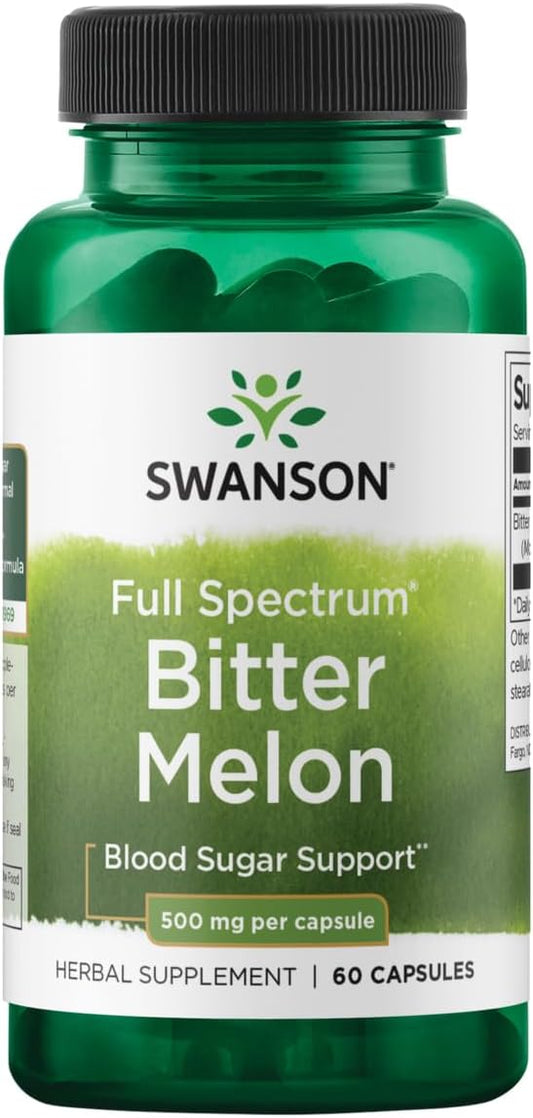 500mg Bitter Melon (Momordica) Capsules by Swanson - 60 Count