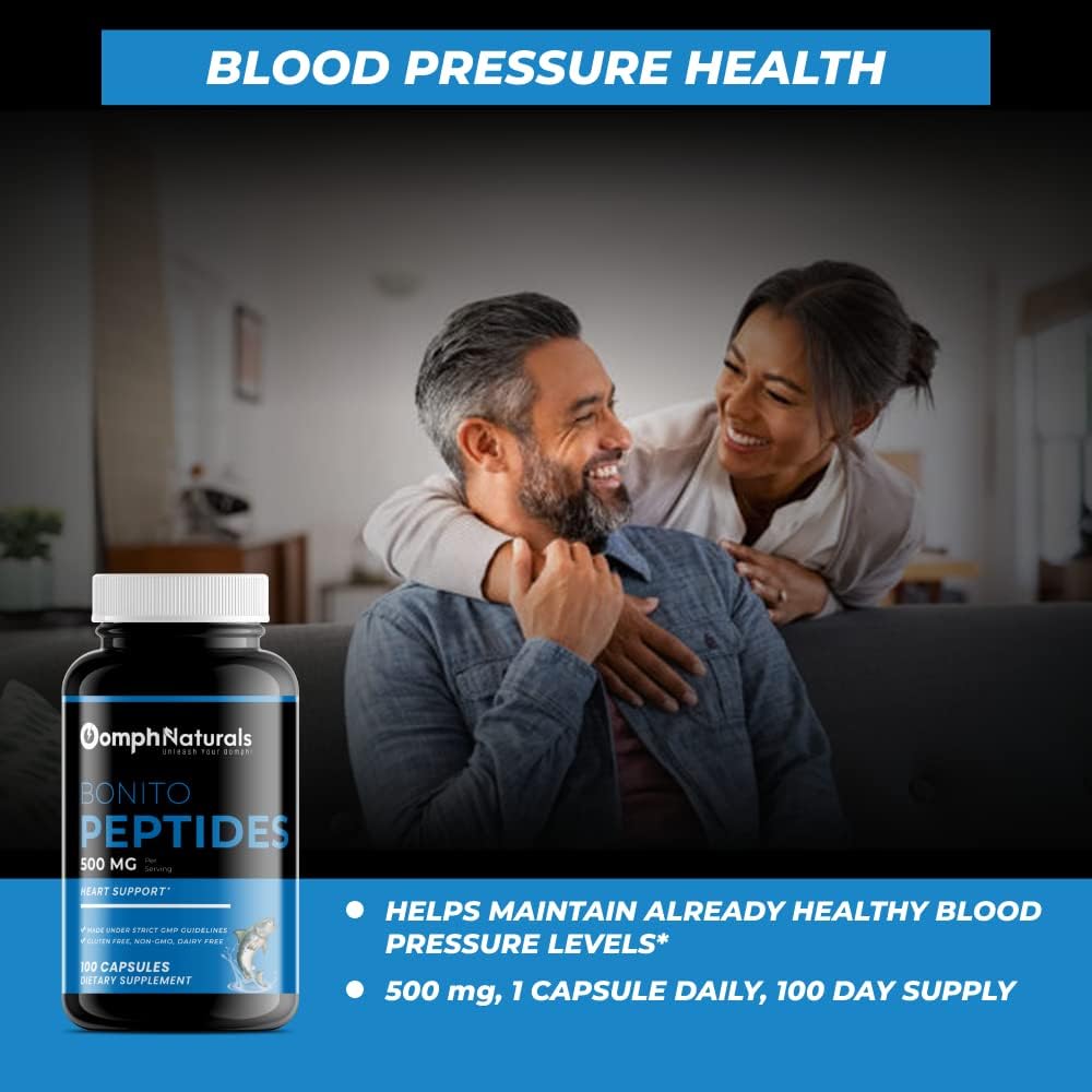 500mg Bonito Fish Extract Capsules - Heart Health Supplement, 100 Day Supply, Non-GMO, Gluten Free