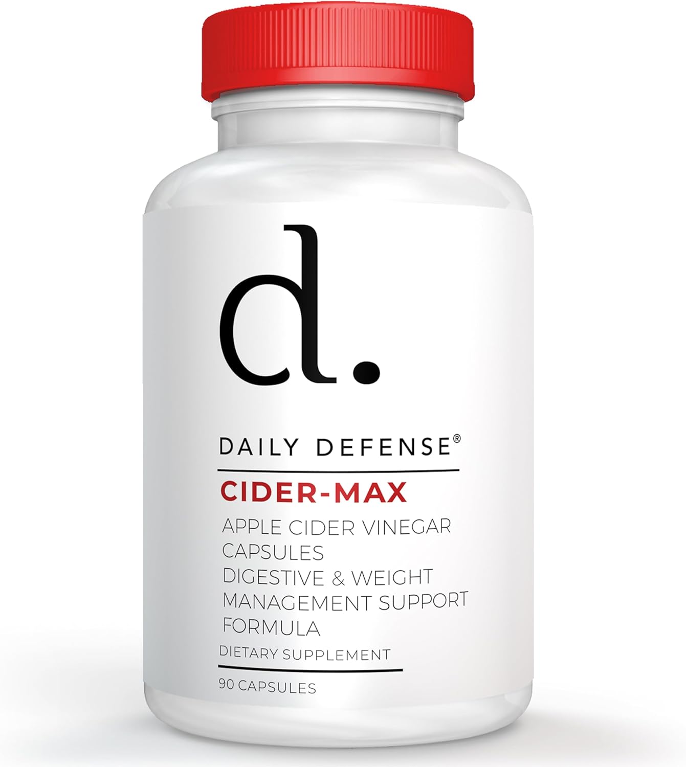 500mg Daily Defense Apple Cider Vinegar Capsules with Vitamin B6, Iodine & Spirulina - Supports Gut Health, Weight Management, Digestion & Energy