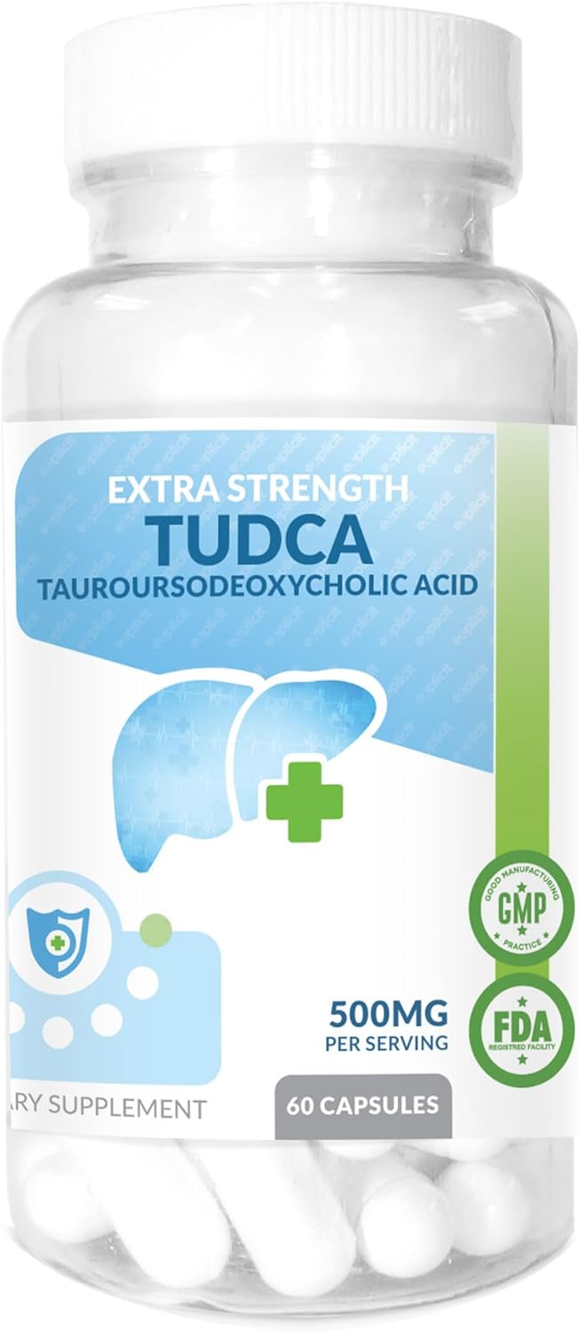 500mg eXplicit Supplements TUDCA Liver Support Capsules - Pure Liver Health Boost - 60 Count Bottle