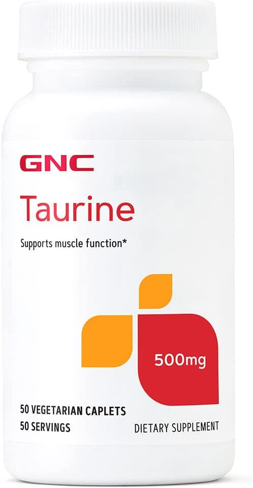 500mg GNC Taurine Supplement for Muscle Function - 50 Servings