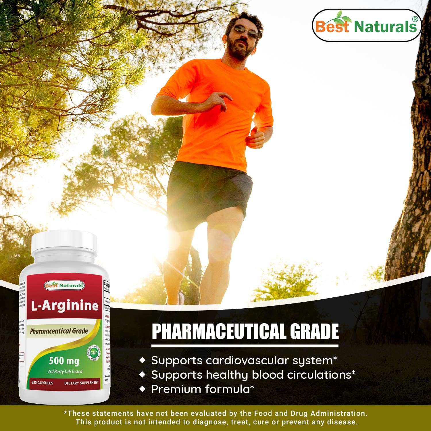 500mg L-Arginine & 1500mg L-Citrulline Supplement for Enhanced Performance and Energy Boost