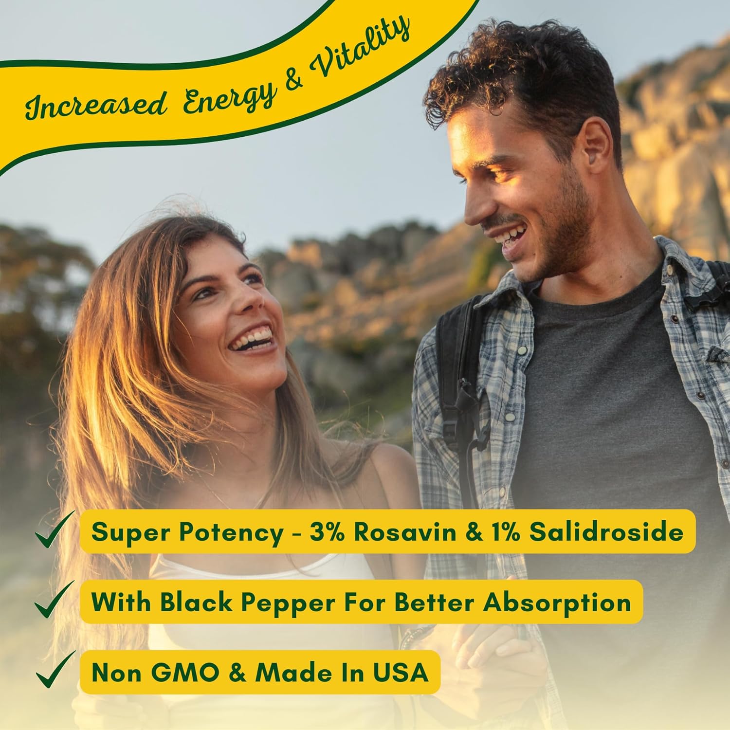 500mg Rhodiola Rosea Supplement - 180 Vegan Capsules - 3% Rosavin 1% Salidroside Extract - Non-GMO - Enhanced Absorption with Black Pepper - Energy & Stamina Support - 6 Month Supply - BoostGo Australia