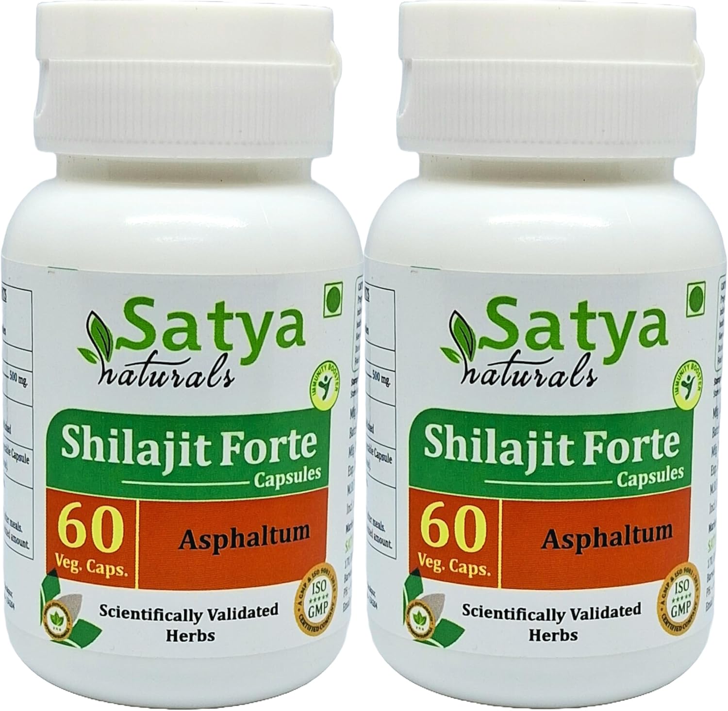 500mg Shilajit Extract Capsules for Men and Women - 120 Veg Capsules - Ayurvedic Herbal Supplement - Satya Naturals Shilajit Forte 10:1