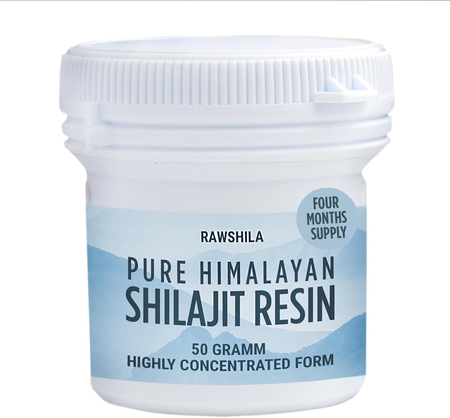 50g RAWSHILA Himalayan Shilajit Solid Form: High Mineral Concentration & Fulvic Acid | Authentic Source (4 Months)