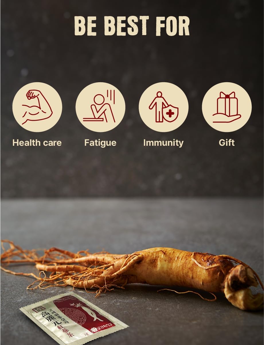 50T Korean Red Ginseng Extract Granules Tea - Premium Quality Supplement for Energy and Immune Support