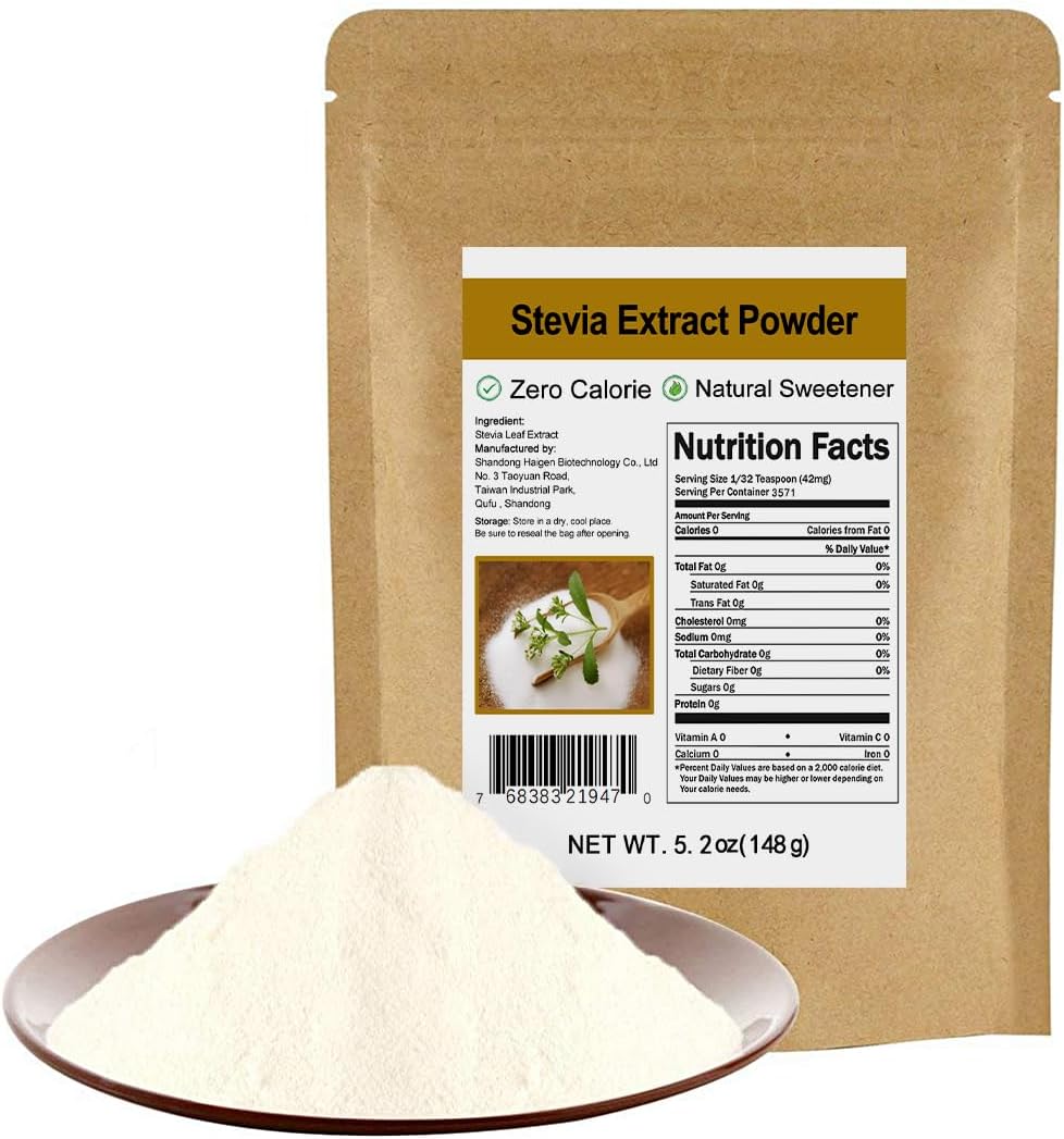 5.2oz CCnature Pure Stevia Extract Powder: Highly Concentrated Zero Calorie Sweetener Without Erythritol - Natural Sugar Alternative