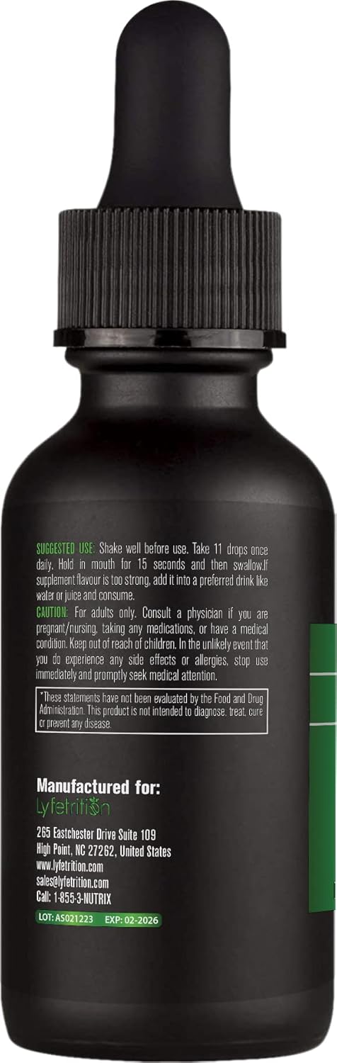 540mg Kava Kava Root Extract Liquid Drops - 220 Servings, Fast Absorption, GMP-Certified, Non-GMO USA-Made Supplement