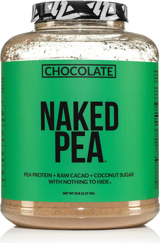 5lb Bulk Chocolate Naked Pea Protein Isolate - Plant Based, Vegan, Non-GMO, Gluten Free, Easy to Digest