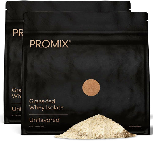5lb Bulk Grass-Fed Whey Protein Isolate Powder for Post-Workout Shakes, Smoothies, and Recipes - Unflavored, All Natural, Gluten-Free, Keto-Friendly