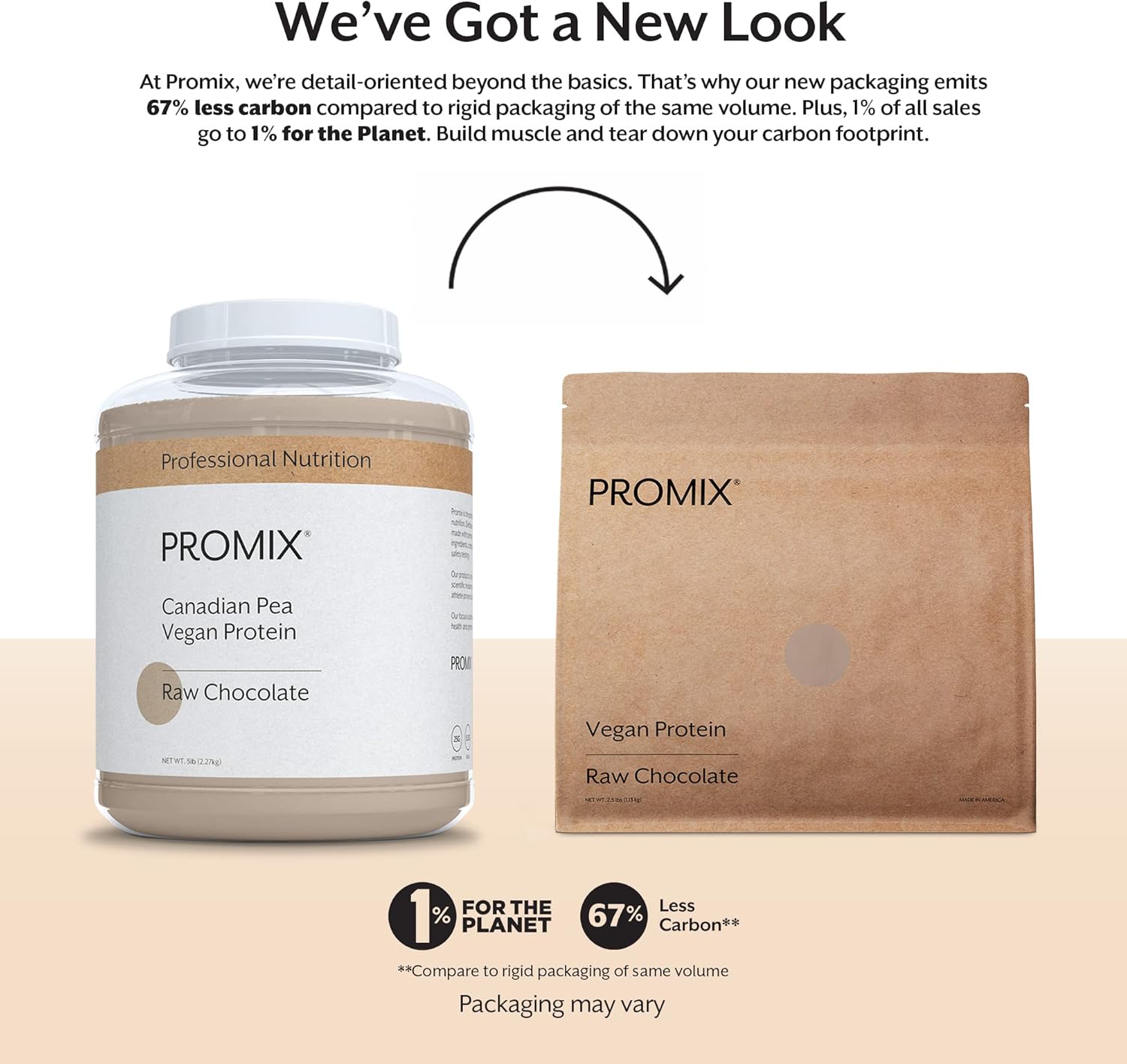 5lb Bulk ProMix Plant-Based Vegan Protein Powder - Raw Chocolate Flavor - Pea Protein & Vitamin B12 - Gluten-Free for Shakes, Smoothies, and Recipes