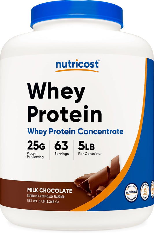 5LB Chocolate Flavored Nutricost Whey Protein Concentrate