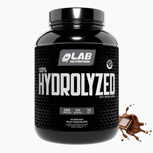 5lb Chocolate Whey Protein Isolate Powder - 100% Hydrolyzed, 25g Protein, Muscle Growth, Easy Digestion, Gluten & Lactose Free, Fast Absorption
