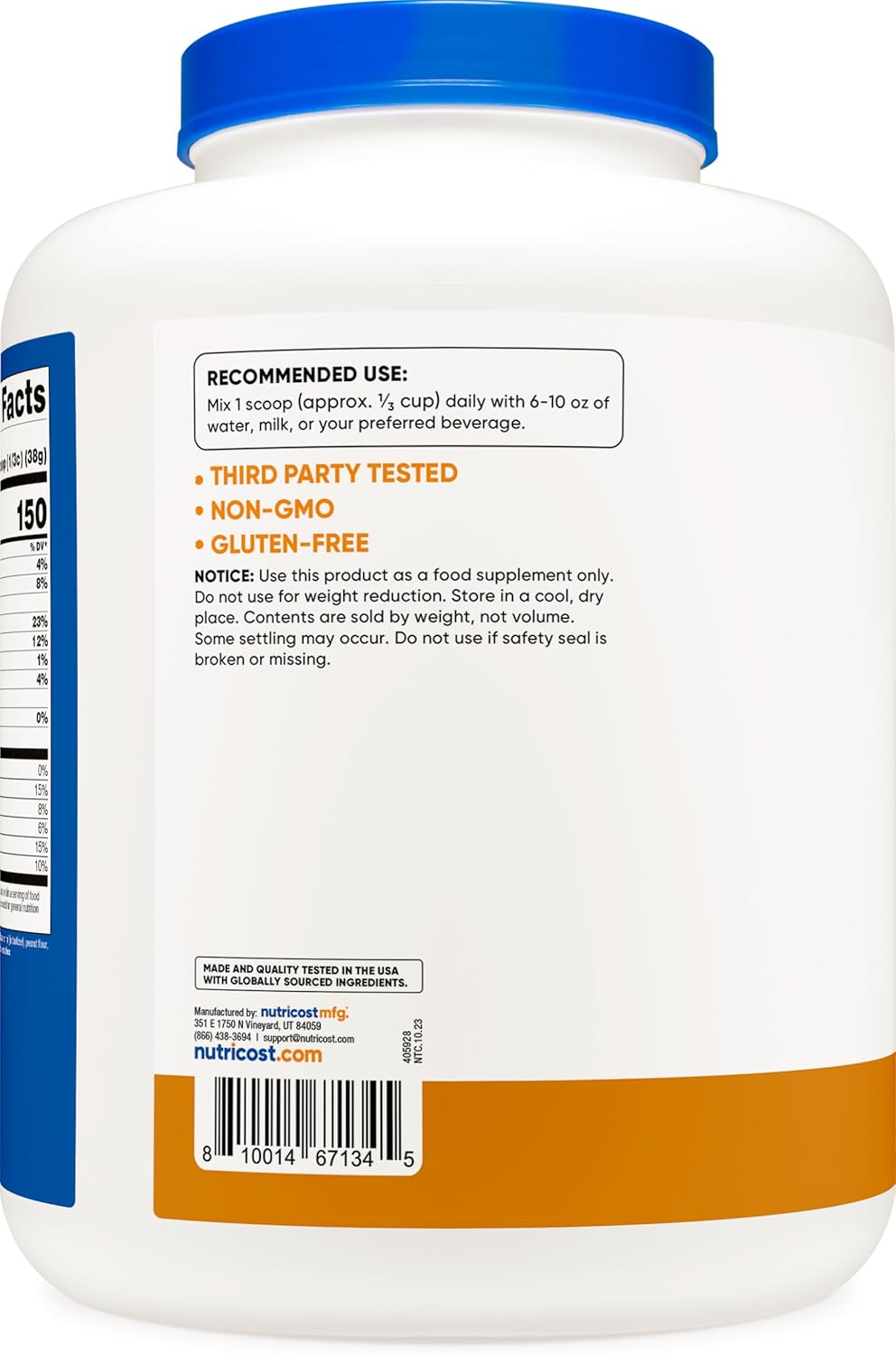 5LB Nutricost Whey Protein Concentrate in Chocolate Peanut Butter Flavor - Gluten-Free & Non-GMO