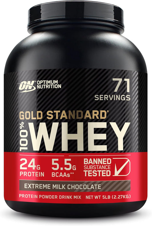5lb Optimum Nutrition Gold Standard 100% Whey Protein Powder - Extreme Milk Chocolate