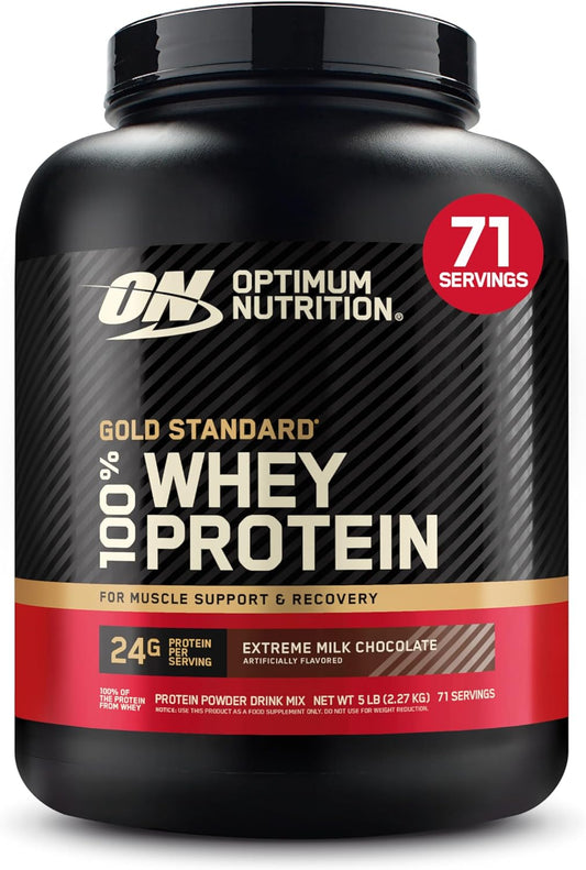 5lb Optimum Nutrition Gold Standard 100% Whey Protein Powder - Extreme Milk Chocolate