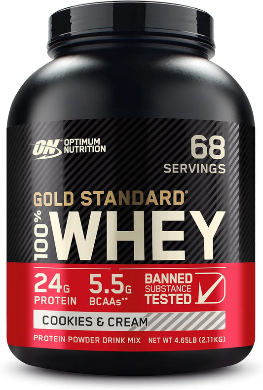 5lb Optimum Nutrition Gold Standard Whey Protein Powder - Cookies & Cream