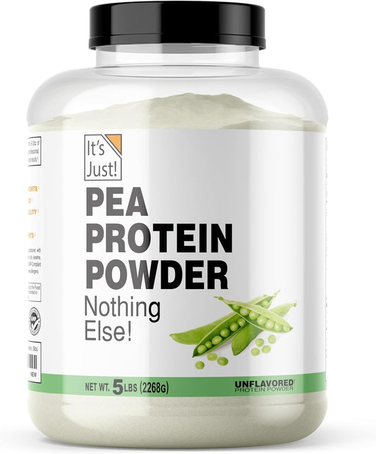 5lb Premium Quality 100% Pea Protein Powder - Vegan Plant Based, Grown in Canada, Smooth Texture, Gluten Free, Keto Friendly - Unflavored