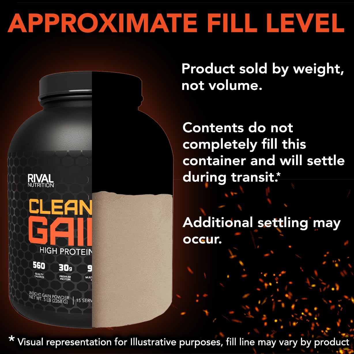 5lb Rival Nutrition Clean Gainer in Chocolate Fudge Flavor - High-Quality Protein Supplement for Muscle Gain