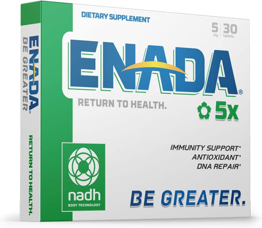 5MG NADH Supplement with Chlorophyll for Energy, Memory & Immunity Support | Co-enzyme, Antioxidant Vitamin B3, DNA Repair | Natural Energy Boost | 30 Tablets
