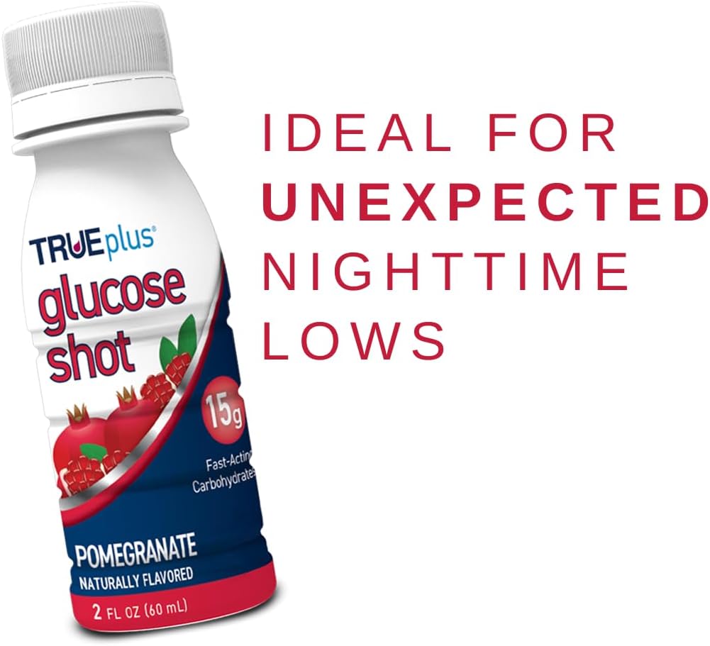 6 Bottles TRUEplus Pomegranate Flavored Glucose Shots for Quick Energy Boost