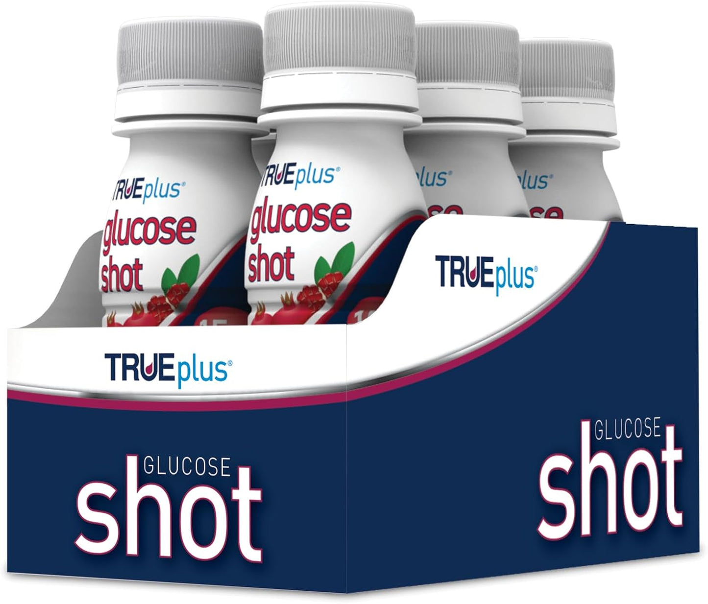 6 Bottles TRUEplus Pomegranate Flavored Glucose Shots for Quick Energy Boost