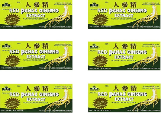 6 Boxes Royal King Red Panax Ginseng 6000mg Capsules - Total of 30/10 Capsules