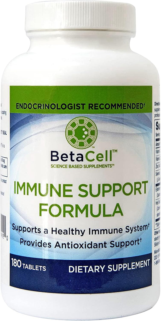 6-in-1 Immune Supplement with Elderberry, Vitamin C, Zinc, Vitamin D, Selenium, Holy Basil - Immunity Support for Adults and Kids - 180 Tablets