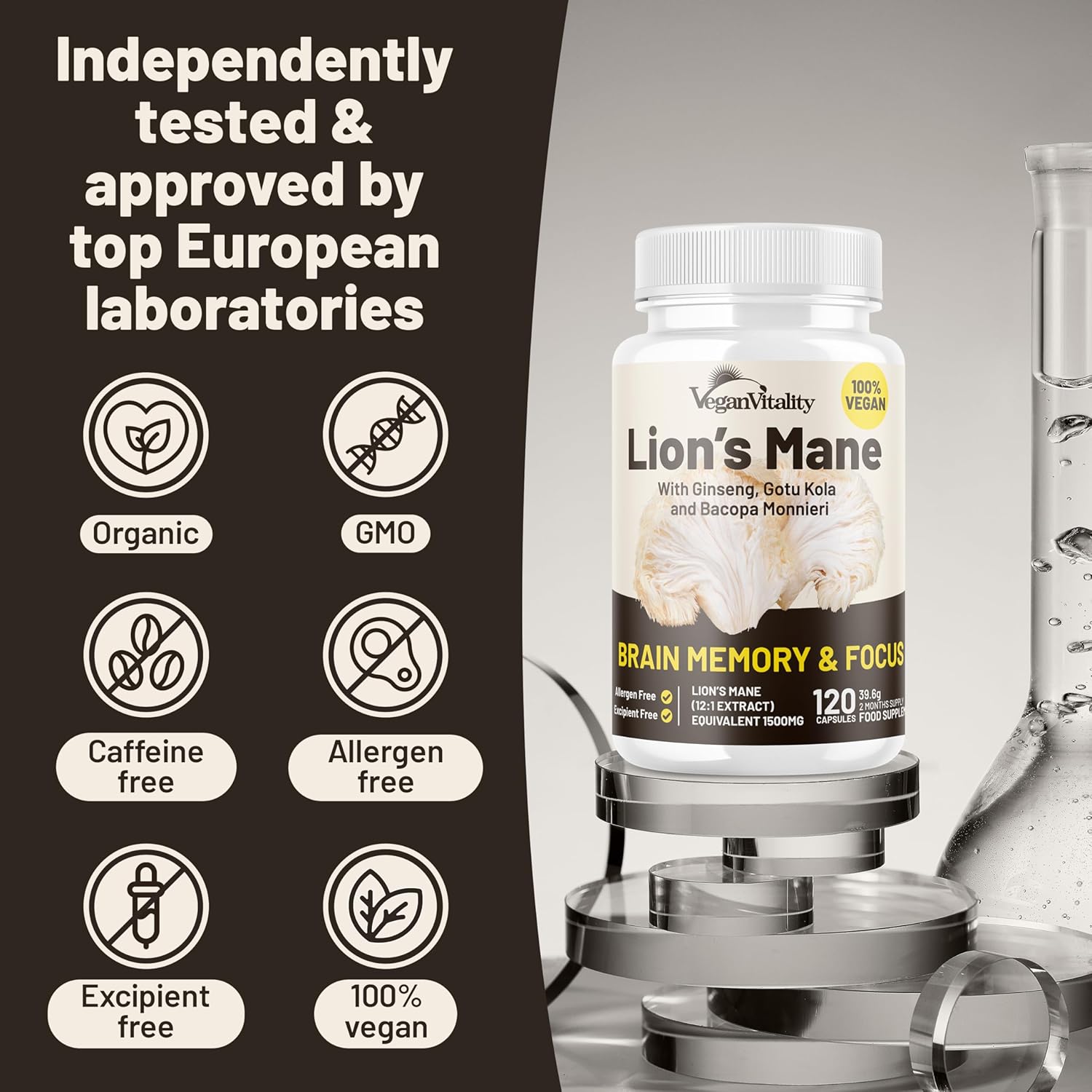 6-Month Vegan Lion's Mane & Multivitamin Combo Bundle for Optimal General Health