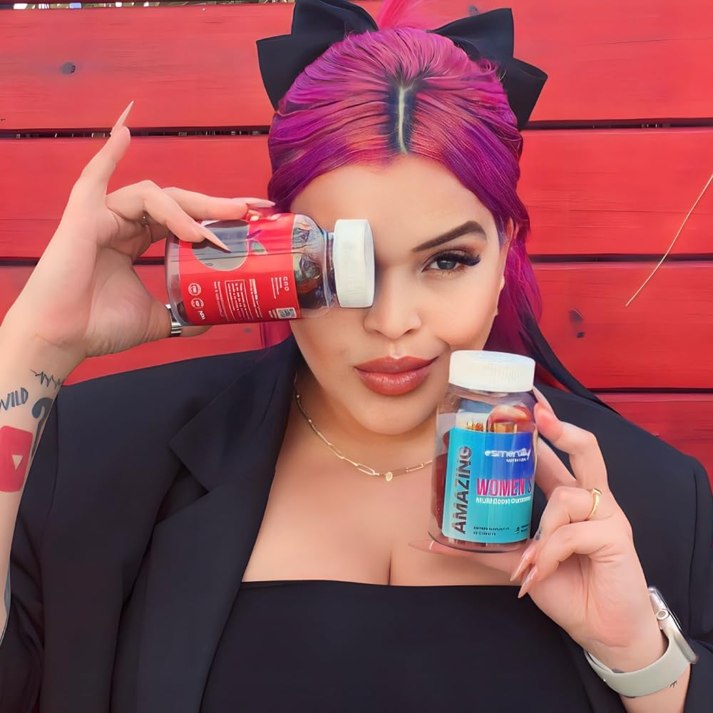 6-Pack Esmerally Women's Multivitamin Gummies with Apple Cider Vinegar - 360 Count - Natural Fruit Flavor - Gluten Free & Non GMO - Women's Vitamins