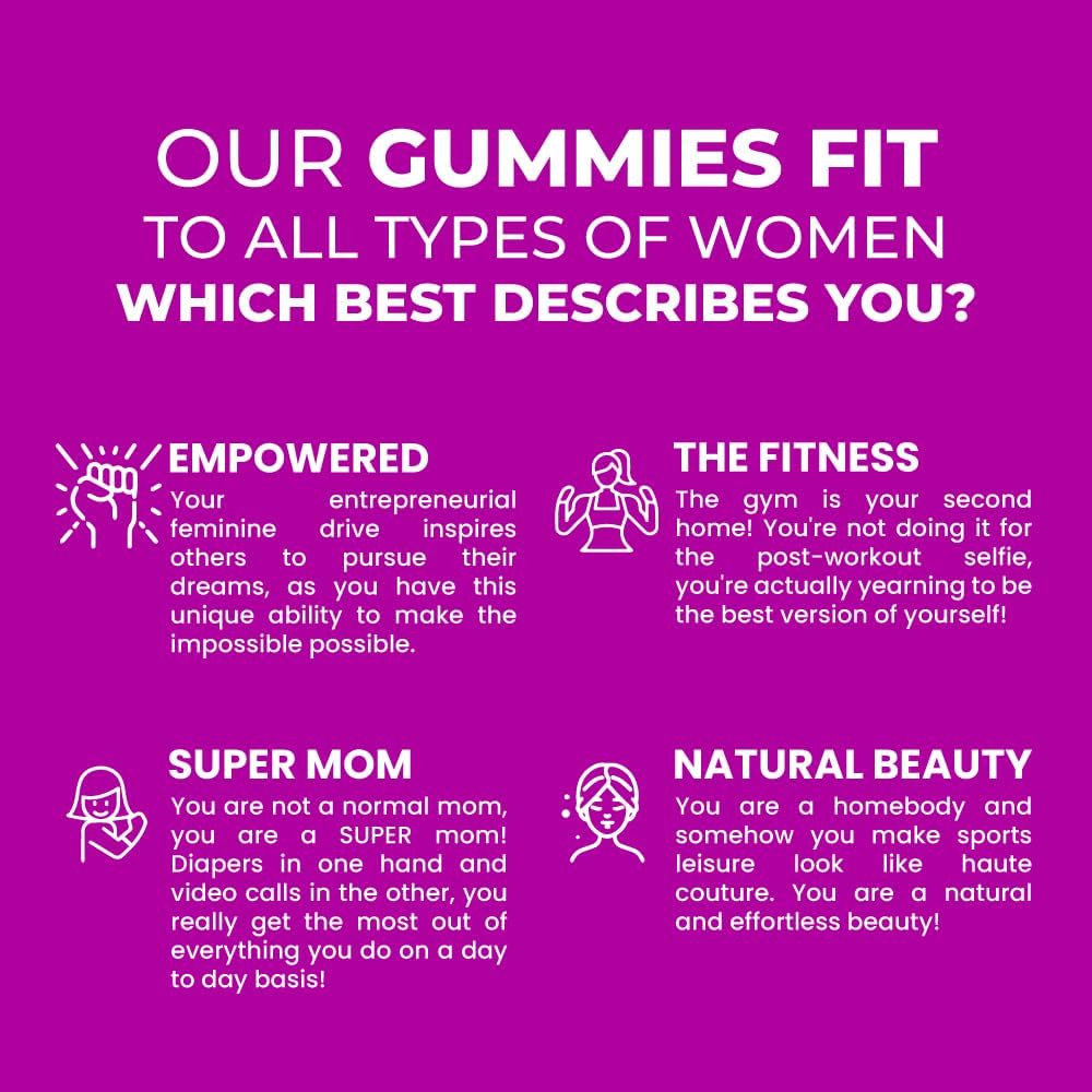 6-Pack Esmerally Women's Multivitamin Gummies with Apple Cider Vinegar - 360 Count - Natural Fruit Flavor - Gluten Free & Non GMO - Women's Vitamins