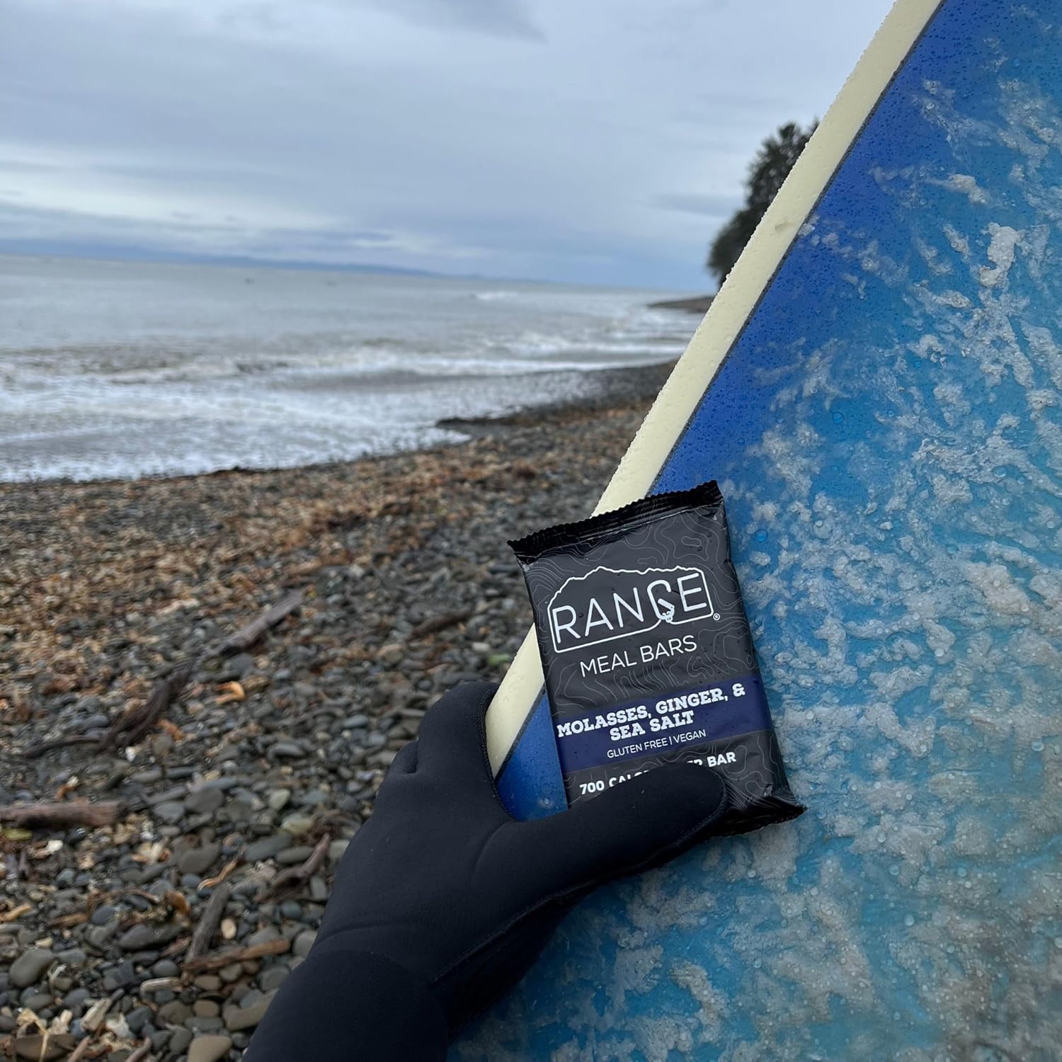 6 Pack of Mint Chocolate Chip High Calorie Gluten Free Meal Replacement Bars for Backpacking