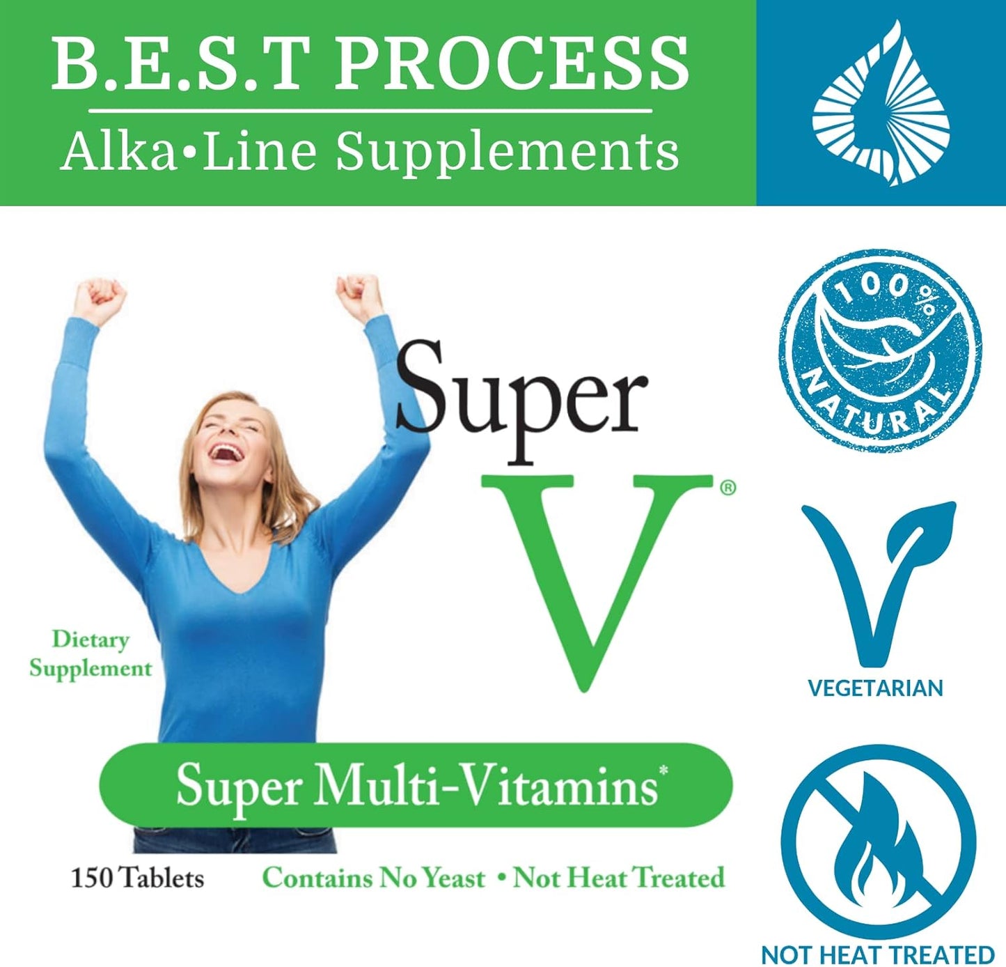6 Pack of Morter HealthSystem SuperV: Alkaline Multivitamin with Digestive Enzymes and Superfoods