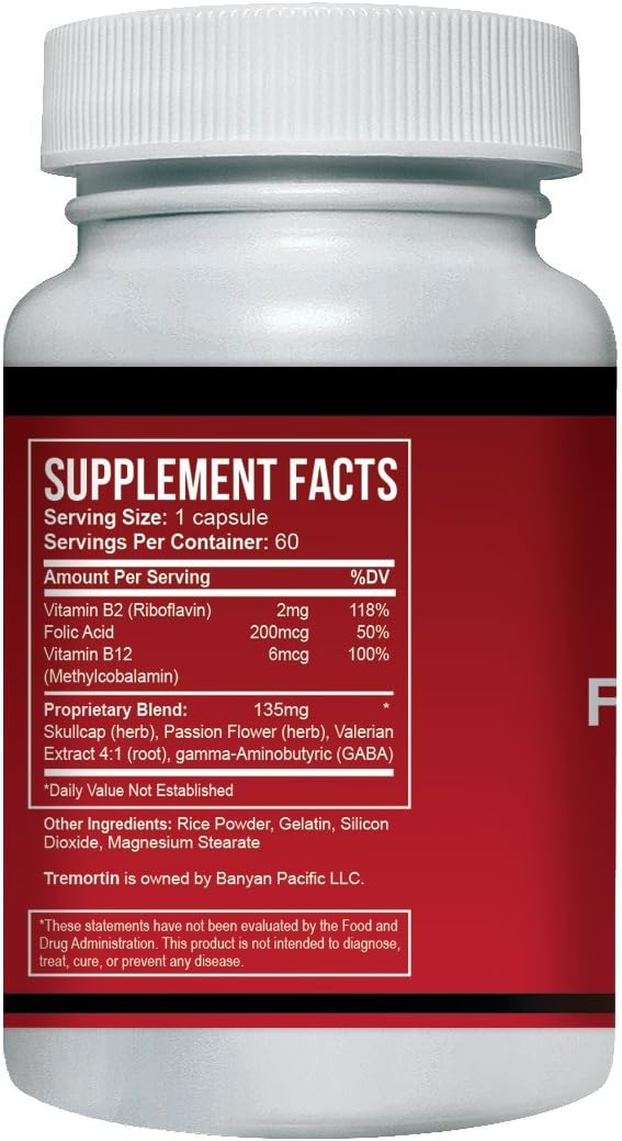 6-Pack Tremortin: Top Natural Relief for Essential Tremor - Helps with Shaky Hands, Arms, Legs, & Voice Tremors