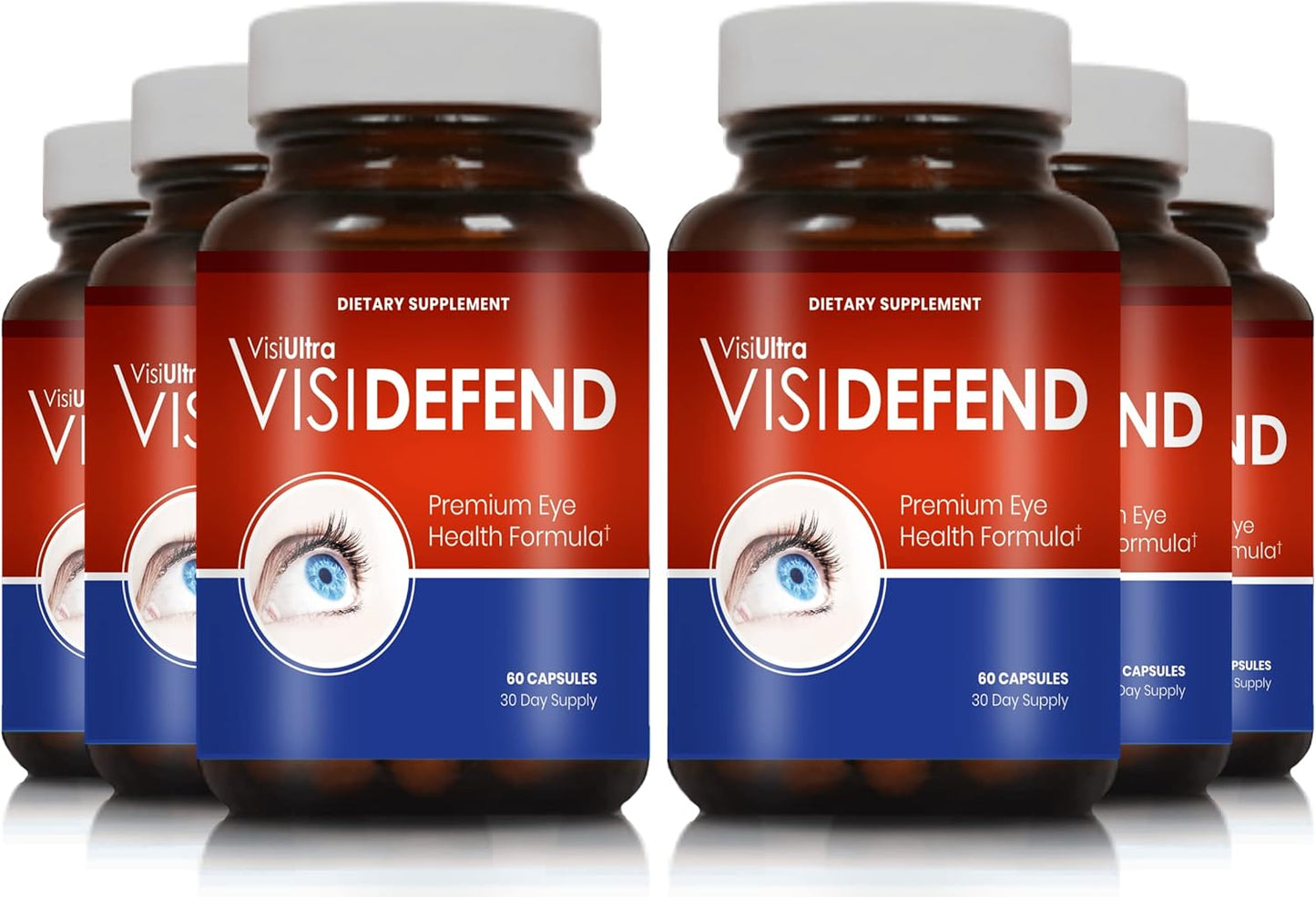 6-Pack VisiUltra VisiDefend Bilberry Extract for Eye Support and Overall Health