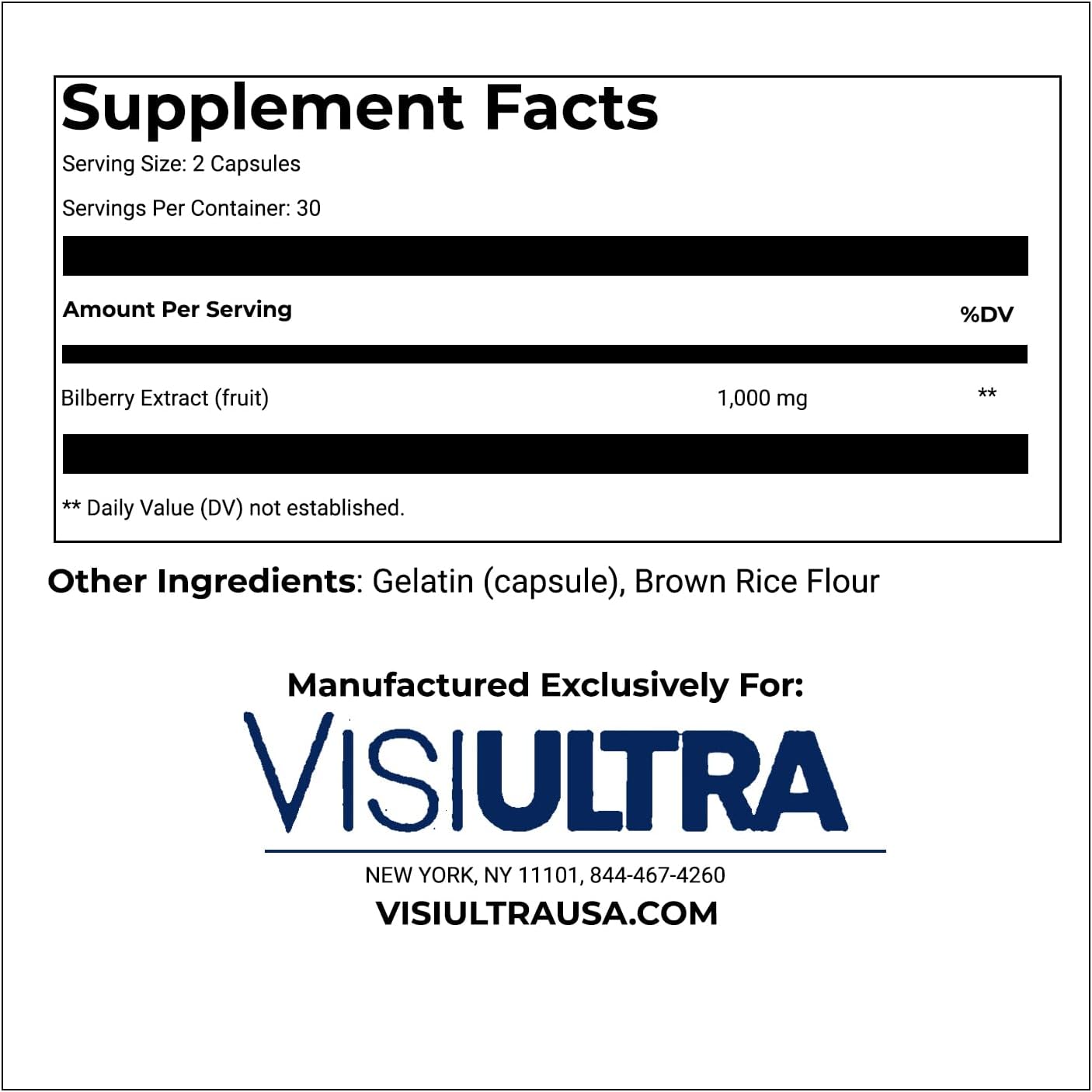 6-Pack VisiUltra VisiDefend Bilberry Extract for Eye Support and Overall Health