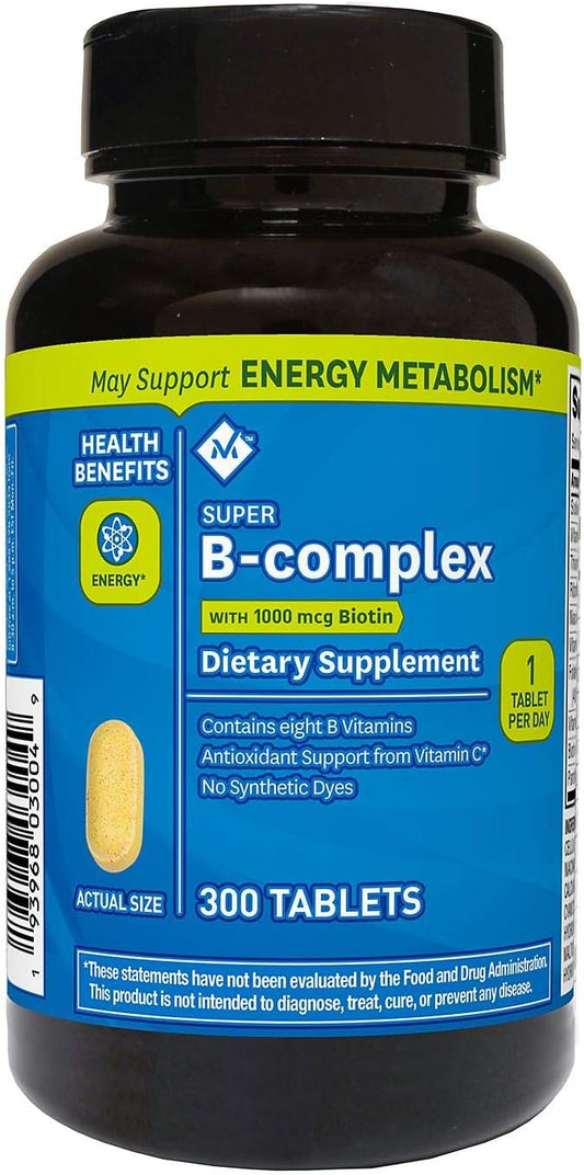 6 Packs of Member's Mark Super B-Complex Dietary Supplement (300 Count) - Bulk Savings for Members