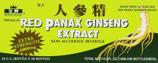 6 Packs of Red Panax Ginseng Extract with 30 Bottles - Natural Energy Booster and Immune Support Supplement