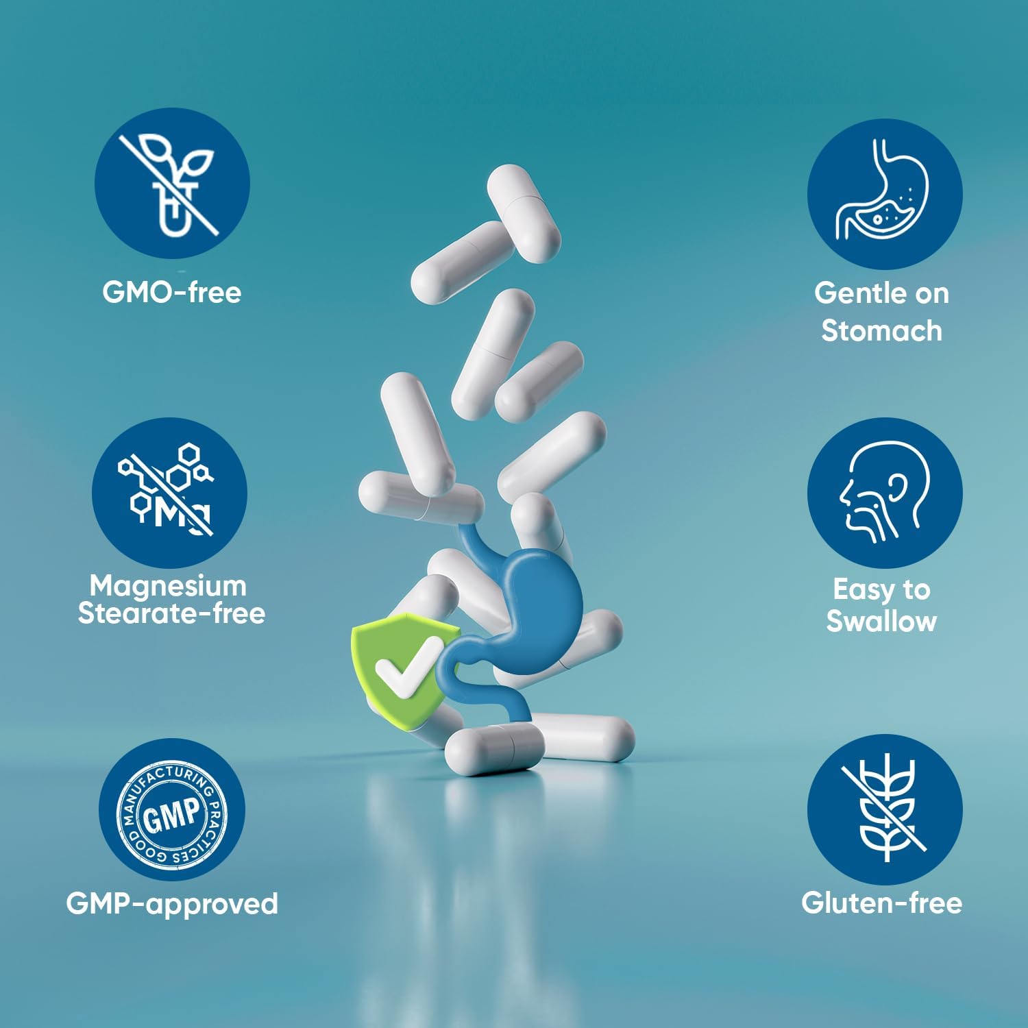 60 Billion CFU Vegan Probiotic Complex Capsules - 2 Months Supply - Bio Cultures Complex with Prebiotics