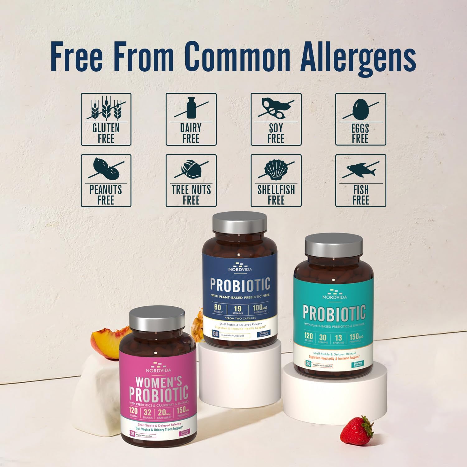 60 Billion Probiotic with 19 Strains & Organic Prebiotic for Digestive & Immune Health - Vegan Capsules, Non-GMO & Dairy-Free