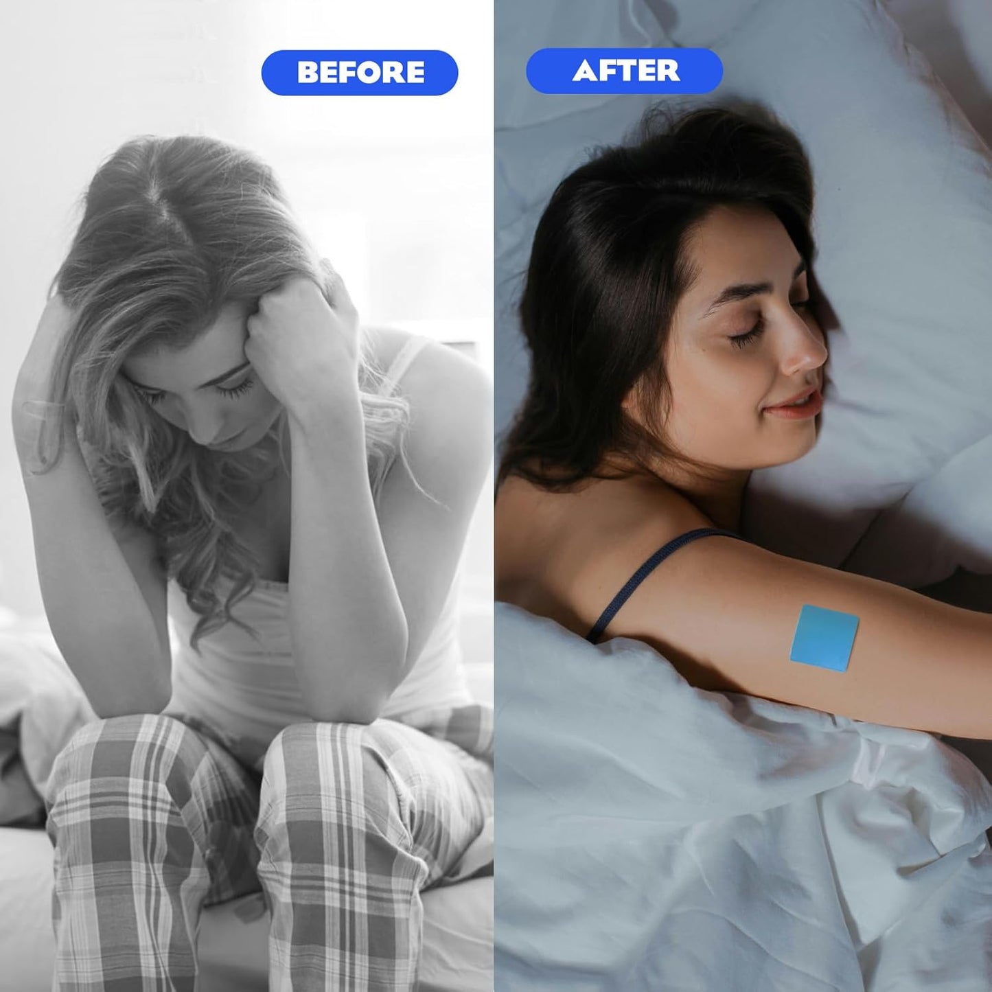 60 Blue Bell Sleep Patches for Adults - Natural Plant Ingredients, Skin-Friendly and Long-Lasting Sleep Aid