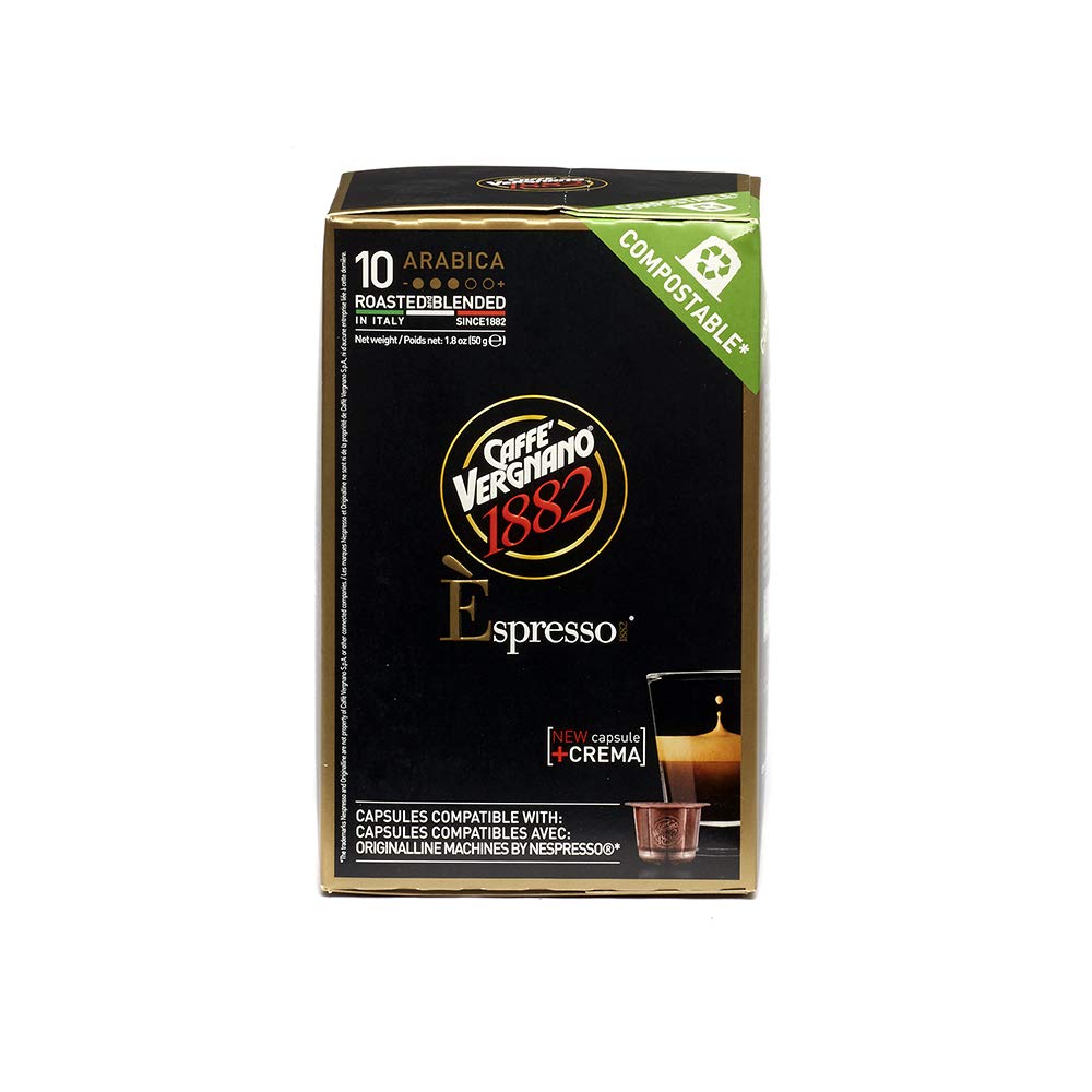 60 Caffe Vergnano 1882 Arabica Nespresso Compatible Capsules